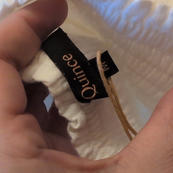 NWOT Quince 100% Organic Cotton Gauze Smocked Maxi Skirt Classic White A-line M - Picture 4 of 12